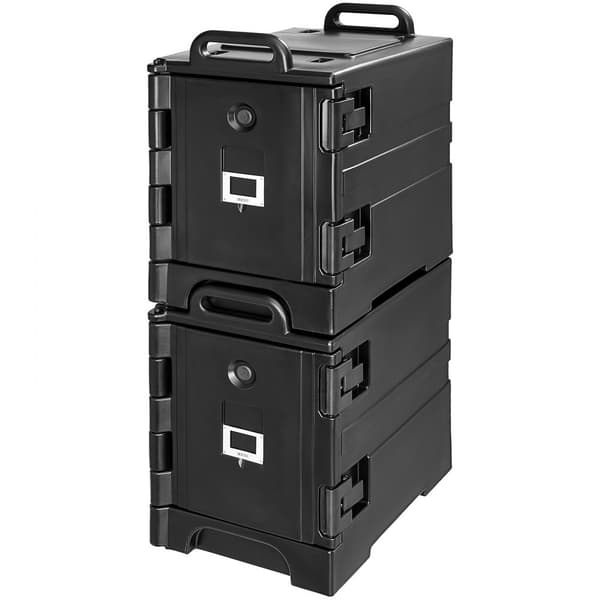 Isoleret Madpakket Transportkasse, Stabelbar Catering Opvaskeboks 81QTx, Pladsbesparende, Transportvenlig, Holdbar konstruktion