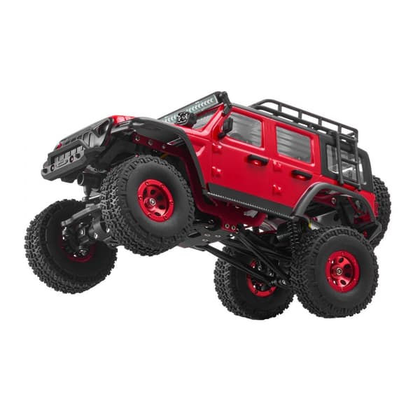 Kaukosäädettävä Auto, 1:24 Mittakaava, 4WD-Maastoauto Lapsille, Täysi Valaistus
