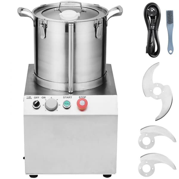Madprocessor & Grøntsagshakker 15L, Rustfrit stål, Erhvervskvalitet, kraftfuld motor, multifunktionel og nem at rengøre