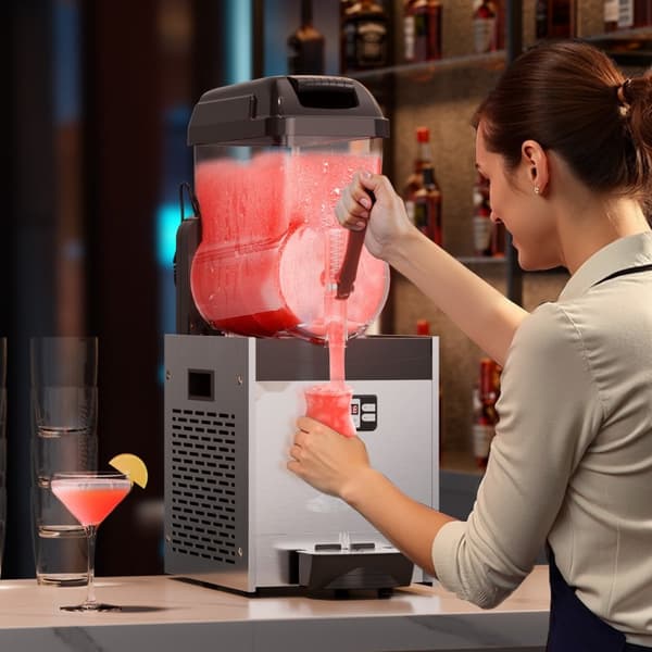 12L Kommerciel Slushymaskine, Margaritadrikke & Smoothies, hurtig frysefunktion, ideel til fester og begivenheder