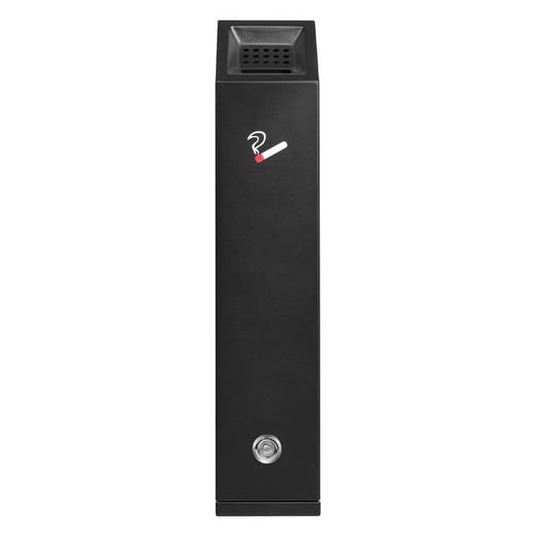 Cigaretskoddebeholder, Rustfrit stål vægmonteret, Elegance og holdbarhed, effektiv snodsbortskaffelse, Sort