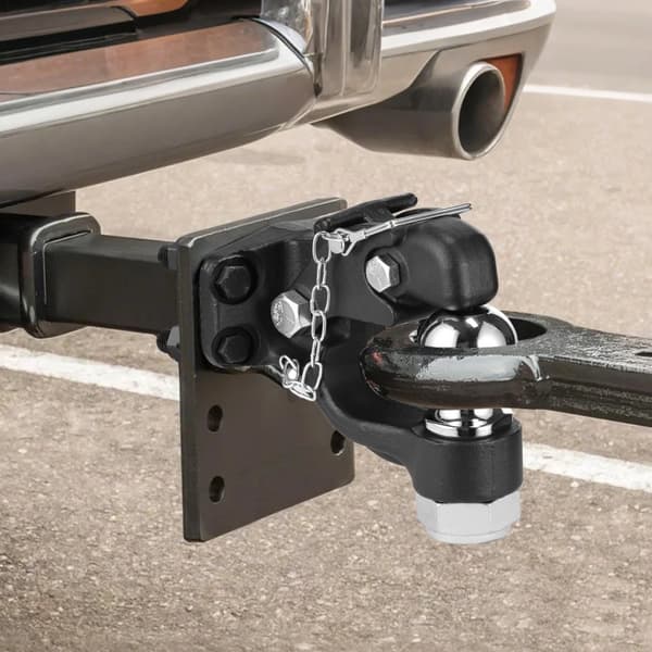Pintle Hitch 2-5/16 Bollmontering, för 2,5-3 Lunette Ring, Lastkapacitet 30000 lbs