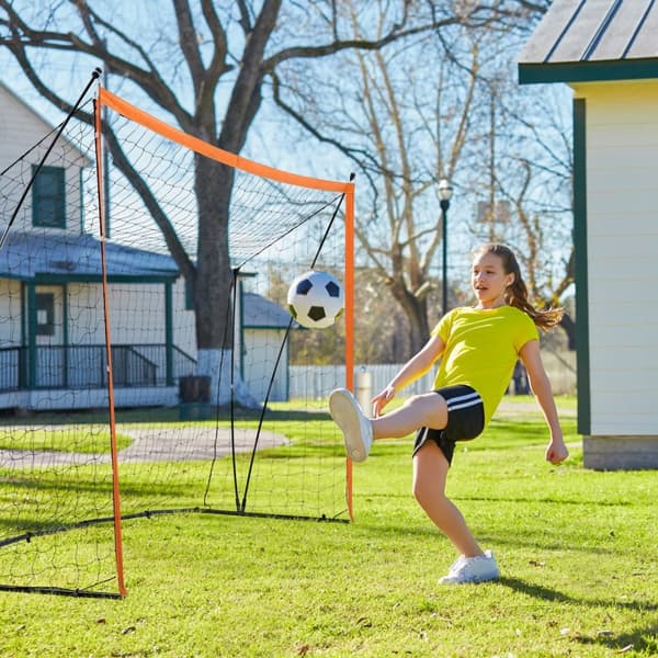 Bærbart fodboldmål 12x6 fod, Børnefodboldnet med bæretaske, Ideelt til baggårdstræning, nem at transportere
