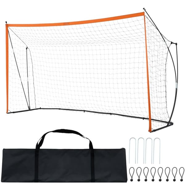 Jalkapallomaali 12x6 ft, kannettava lapsille, jalkapalloverkkokantolaukulla, takapihan harjoitteluun