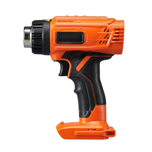 Trådløs varmluftpistol, LCD-display, multi-niveau temperatur & 4 dyser, selvstående design, ergonomisk håndtag