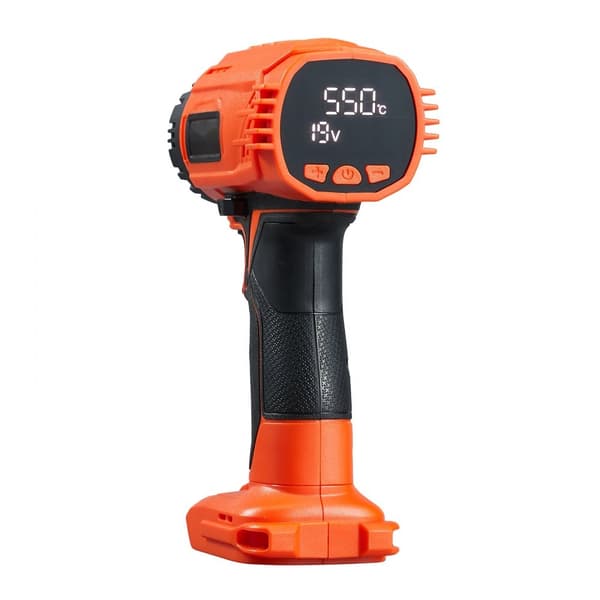 Trådløs varmluftpistol, LCD-display, multi-niveau temperatur & 4 dyser, selvstående design, ergonomisk håndtag