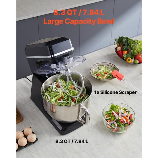 Ståmixer 8,3 QT, Elektrisk Degblandare 1400W, 6+ Hastigheter, Matvisp