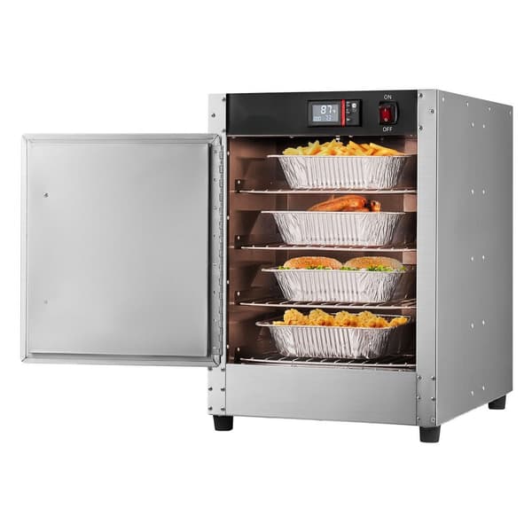 Hot Box Madvarmer 4-trins koncessionsvarmeskab, vandbakke, effektiv varmefordeling, ideel til restauranter og events