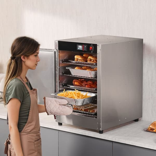 Hot Box Madvarmer, 5-lags koncessionsvarmeskab, vandbakke, hold mad varm, energieffektiv, perfekt til restaurant og catering
