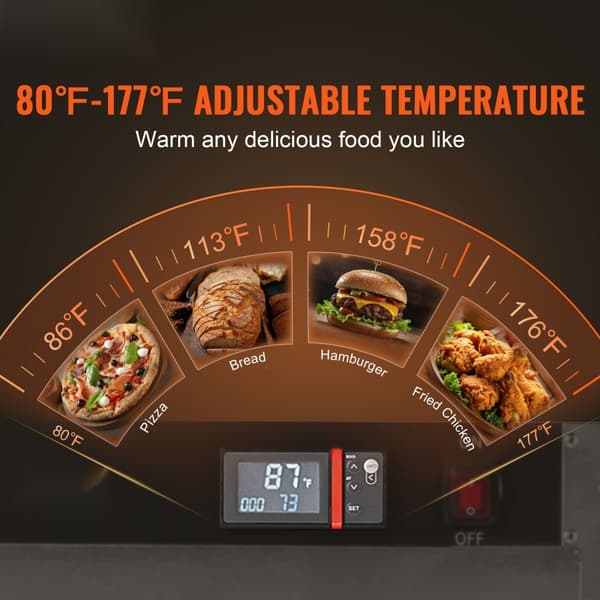 Hot Box Madvarmer, 5-lags koncessionsvarmeskab, vandbakke, hold mad varm, energieffektiv, perfekt til restaurant og catering