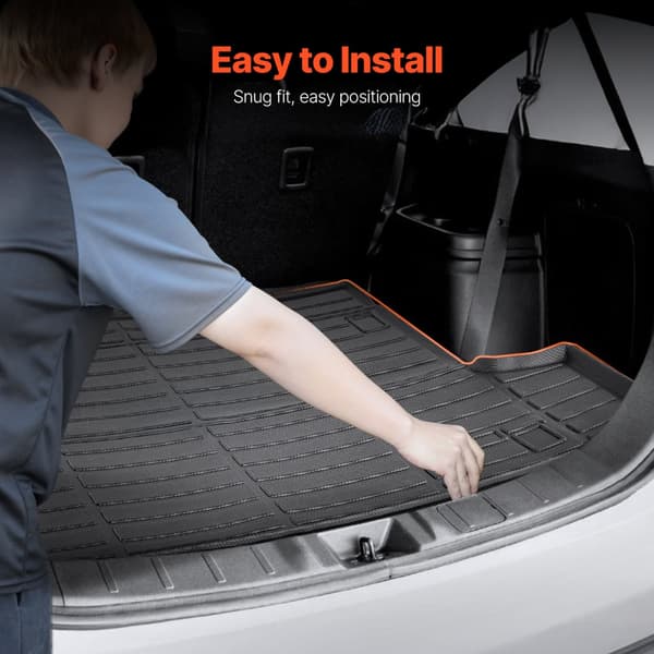 Cargo Mat, All Weather TPE, Skræddersyet Passform til Toyota 4Runner 7-sæder, 2010-2026, Vandtæt, Slidstærk, Let at rengøre