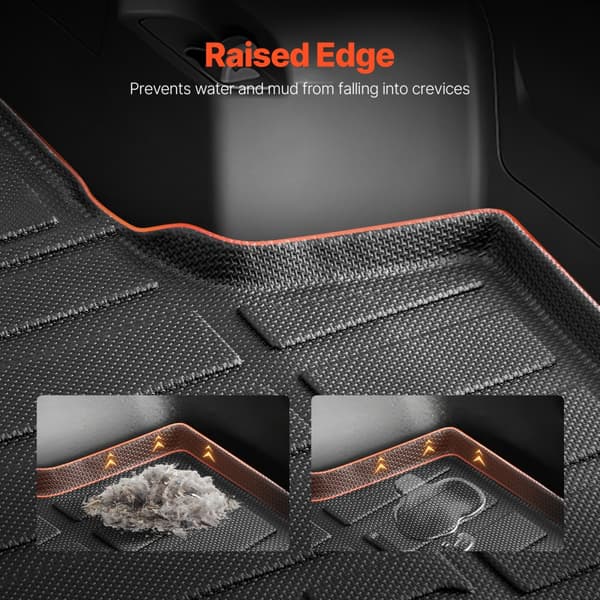 Cargo Mat, All Weather TPE, Skræddersyet Passform til Toyota 4Runner 7-sæder, 2010-2026, Vandtæt, Slidstærk, Let at rengøre