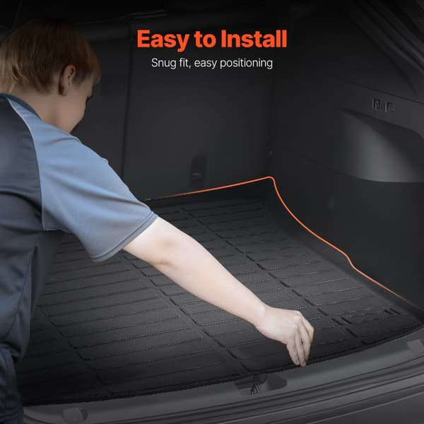 Cargo Mat, All Weather TPE, Custom Fit til Tesla Model Y 2020-2024, slidstærk, vandafvisende, skridsikker design