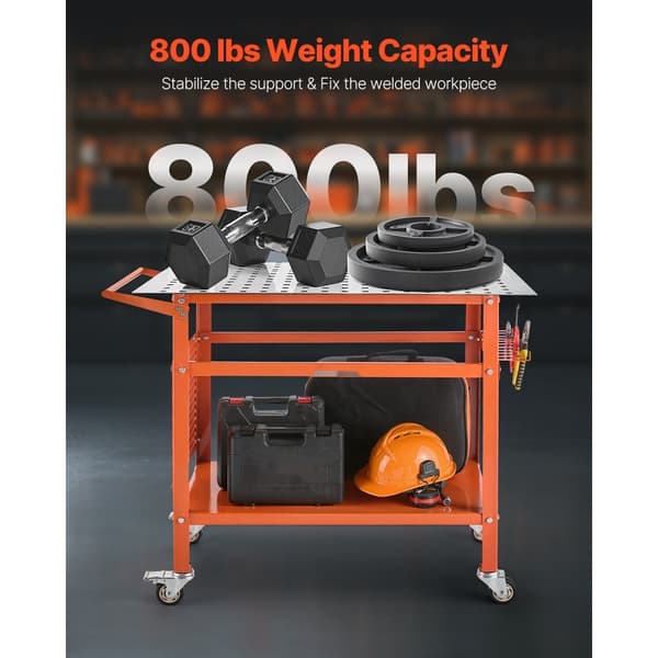 Svejsebord 40x24, Svejsearbejdsbænk, 800LBS statisk vægtkapacitet, robust og holdbar konstruktion