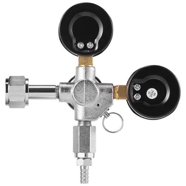 Dobbeltmålerregulator, CO2-regulatormåler 0-60 PSI, Heavy Duty, fadølsregulator med kontraventil, justerbar trykregulator til hjemmebryg