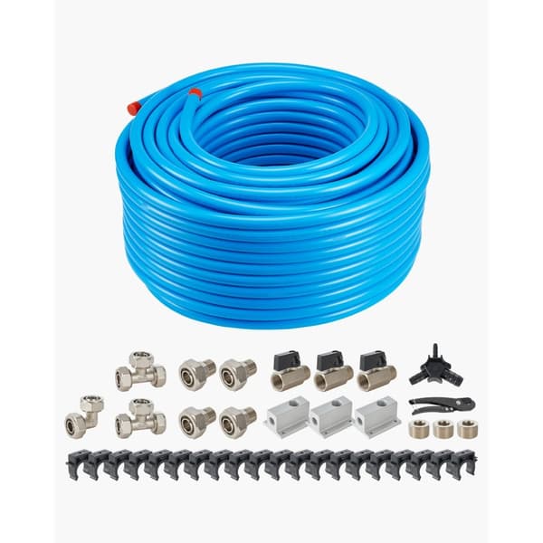 Ilmakompressori Linjasto 3/4 x 300FT, HDPE/alumiini ilmaputkijärjestelmä, sininen