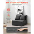 Miniatyrbillede 3 af 11: Foldbar sovesofa 3-i-1, med 2 puder, mørkegrå, pladsbesparende design, multifunktionel og komfortabel