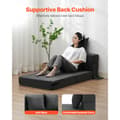 Miniatyrbillede 4 af 11: Foldbar sovesofa 3-i-1, med 2 puder, mørkegrå, pladsbesparende design, multifunktionel og komfortabel