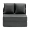 Miniatyrbillede 9 af 11: Foldbar sovesofa 3-i-1, med 2 puder, mørkegrå, pladsbesparende design, multifunktionel og komfortabel