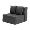 Miniatyrbillede 11 af 11: Foldbar sovesofa 3-i-1, med 2 puder, mørkegrå, pladsbesparende design, multifunktionel og komfortabel