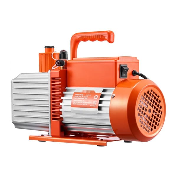 Tyhjiöpumppu 9 CFM, HVAC 2-vaiheinen pyöriväsiipipumppu, öljy mukana