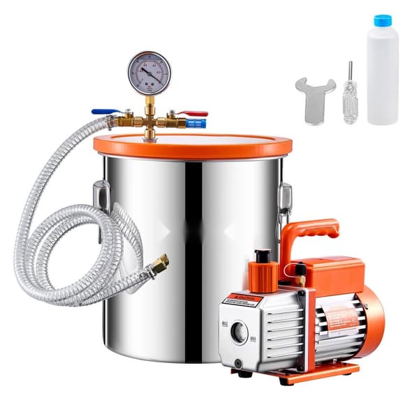 5-gallon vakuumkammer, 3.5CFM enkelttrins pumpe, effektiv afgasning, holdbar konstruktion, ideal til DIY projekter