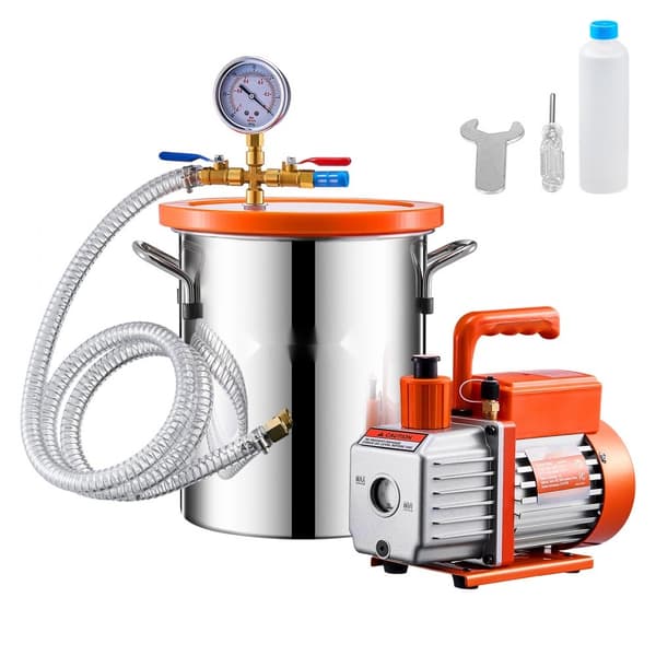 Vakuumkammer 1,5 gallon, 3,5CFM enkelttrins pumpe, effektiv luftudtrækning, kompakt og holdbar design