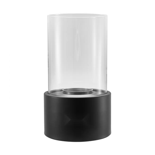 Bordplade Pejs, 6 tommer Metal Fire Pit, Indendørs/UDENDØRS, med glas, stilfuld design, sikkert og effektivt varmeelement