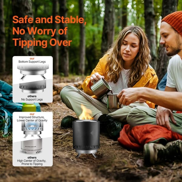 Bordplade Fire Pit 6, Rustfrit Stål, Indendørs/udendørs, elegant design, hurtig opvarmning, sikkerhedsfunktioner