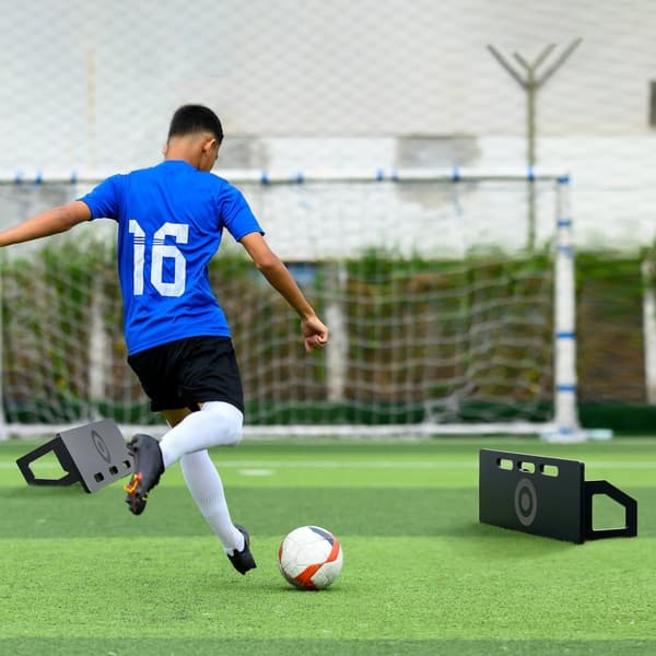 32x12 Jalkapallo Rebounder Board, Kannettava Jalkapalloseinä, 2-Kulmainen