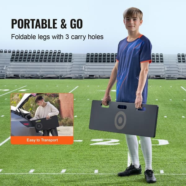 Fotbollsrebounderboard 40X12, Bärbar Fotbollsvägg, 2 Vinkel Rebound, Lätt Att Transportera
