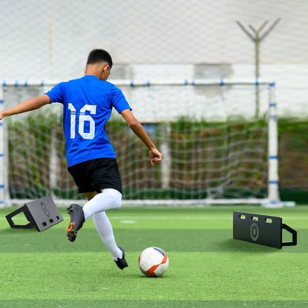 Fotbollsrebounderboard 40X12, Bärbar Fotbollsvägg, 2 Vinkel Rebound, Lätt Att Transportera