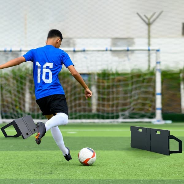 Fodbold Rebounder 45x13, Bærbar fodboldvæg, 2 vinkler, justerbar højdekontrol, holdbar og vejrbestandig