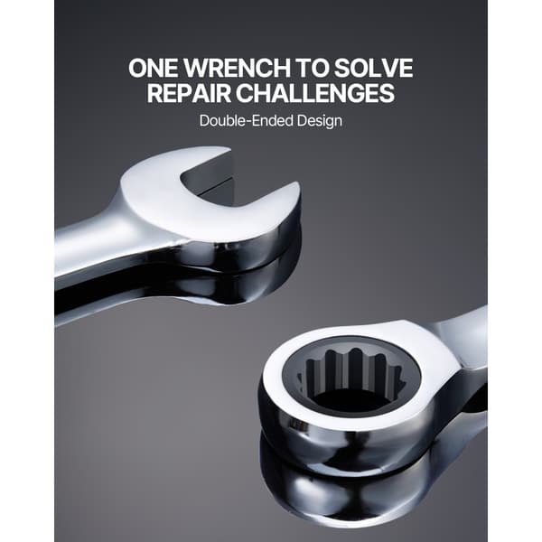 Kombinationsnøglesæt 16-delt, Metrisk 8 mm til 24 mm, Med organiseringsstativ, holdbar, ergonomisk design