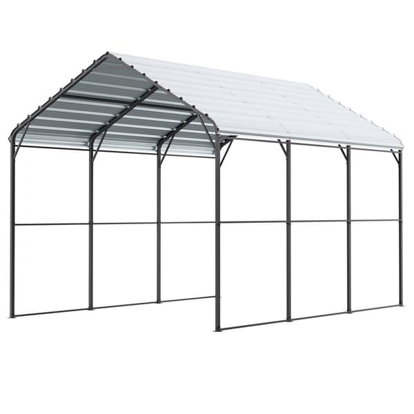 10'x15' Metallinen Autokatos, Raskaskäyttöinen Autotalli, Soveltuu Veneille