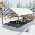 Miniatyrbillede 8 af 11: 13' x 26' Metal Carport, Heavy Duty Udendørs Garageskjul, Beskyttelse til biler, vejrbestandig, holdbar konstruktion