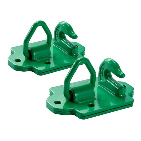 Traktorskopkrokar 3/8, Grade 70 Smidd Stål, 2-Pack Gripkrokar, Grön Färg