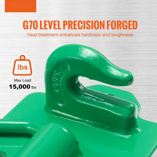 Traktorskopkrokar 3/8, Grade 70 Smidd Stål, 2-Pack Gripkrokar, Grön Färg