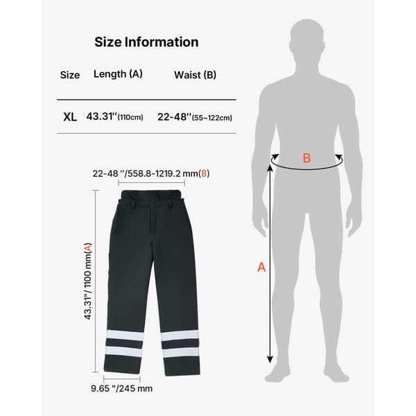 Motorsav Chaps 43,3, Wrap Style, Klassesikkerhed A, X-Large, slidstærk og letvægts design, beskyttelse mod snit og skader