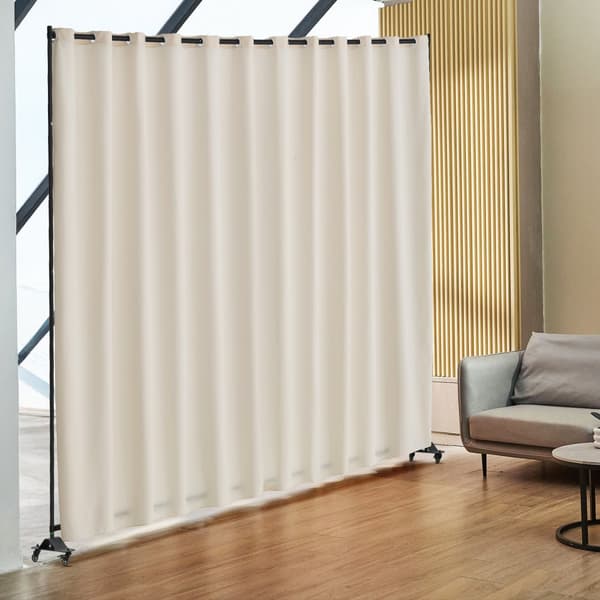 Kannettava tilanjakaja, Beige paneelihuoneenjakaja pyörillä, Yksityisyyden säilyttävä näyttö