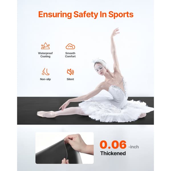 Kuntosalin lattiapäällystesarja 6,6 x 3, PVC-joogamatto, Pilates-kuntovälineet