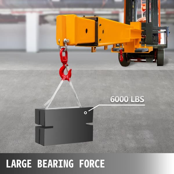 Gaffeltruck Mobilkran, 6000lb Lift Hoist Jib Boom, Krantilbehør, robust design, høj løftekapacitet