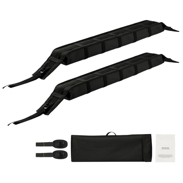 Bløde tagbøjler 33 tommer, 176 lbs lastekapacitet, til kajak, kano og surfbræt, robust og holdbar.