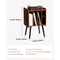 Miniatyrbillede 7 af 11: Pladespillerstativ, 2-etagers træt vinylholder, plads til op til 100 albums, brun, stilfuldt design, robust konstruktion