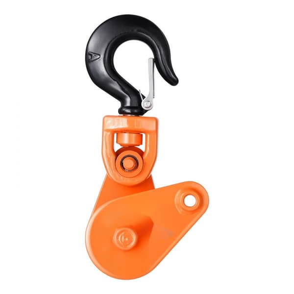 2 Tons Ryckblock, med Vridbar Krok 74 mm, Lyftande Rollback, Robust Pulleysystem
