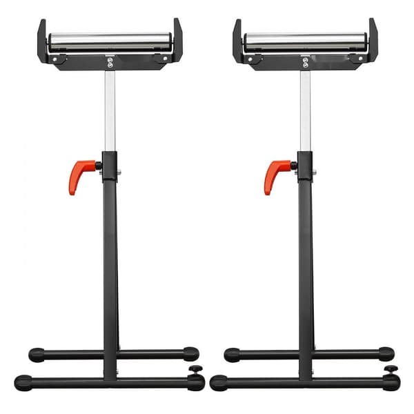 2-Pack Rullstativ, Max Belastning 250 lb, Justerbar 27-43 Tum, Perfekt för Träbearbetning