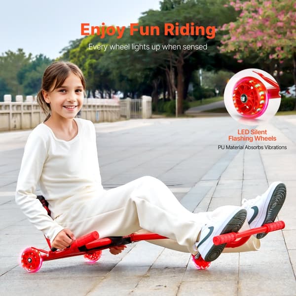 Zig-Zag Motion Drift Cart, Ride On Scooter, til børn 10+, sjov og sikker kørsel, vridningsfri kontrol, robust design
