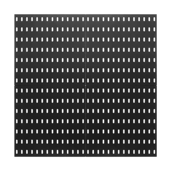 Pegboard -yhdistelmäsarja, 11x11 tuumaa muovinen Pegboard, 4 paneelia, musta kodin säilytysratkaisu