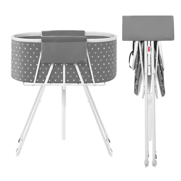 Sammenklappeligt hundebadekar, forhøjet grå brusestation, ideel til små og mellemstore kæledyr, pladsbesparende design, nem rengøring