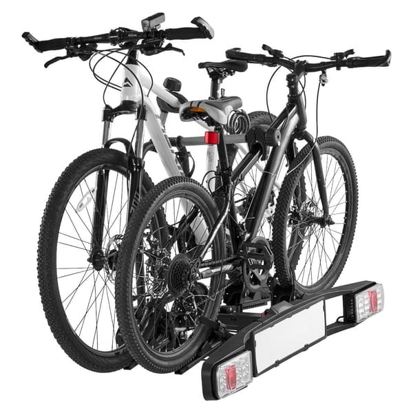 Cykelstativ til 2 cykler, Foldbar Hitch Cykelholder, Passer til 5 cm modtagere